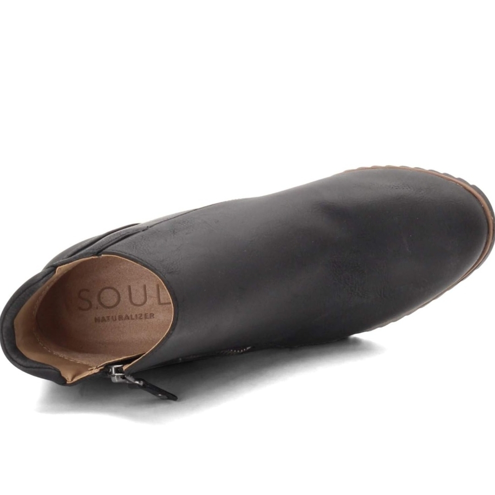 Black Naturalizer Soul Wedge Ankle Boots - Picture 3 of 6